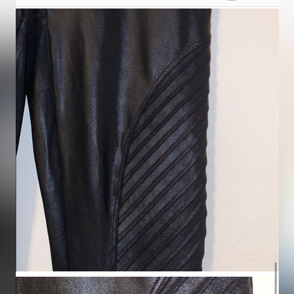 SPANX Faux Leather Moto Leggings size XS - Picture 8 of 11